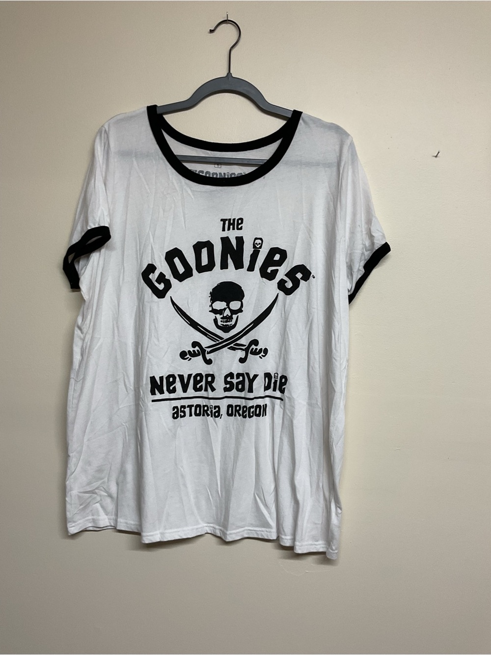 torrid White & Black 'The Goonies' Graphic Ringer Tee
